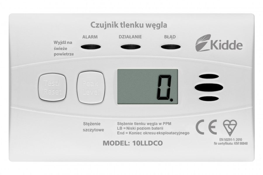 Czujnik czadu, tlenku węgla z wyświetlaczem K10LLDCO