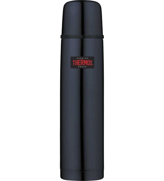 Termos z przyciskiem na nakrętce - 1 l - z kubkiem THERMOS - ciemnoniebieski