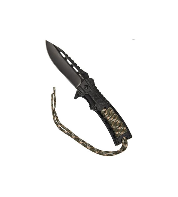 Nóż składany Mil-Tec Paracord z krzesiwem - Camo