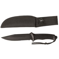 Nóż Mil-Tec Combat Black z gumowaną rękojeścią