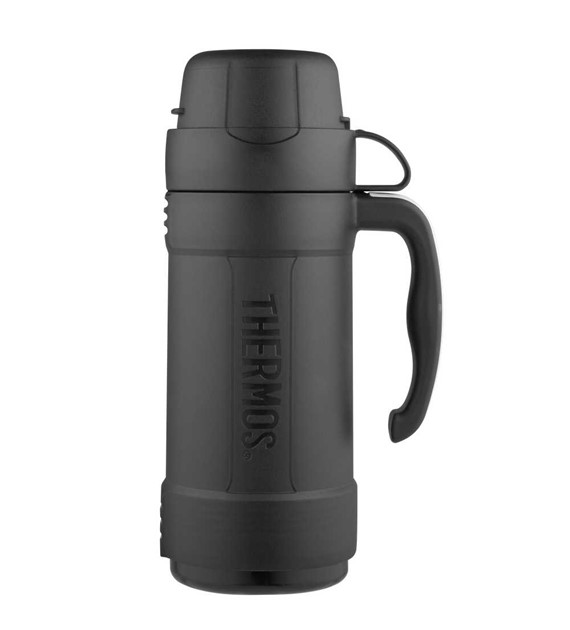 Termos szklany 750 ml z jednym kubkiem THERMOS - czarny