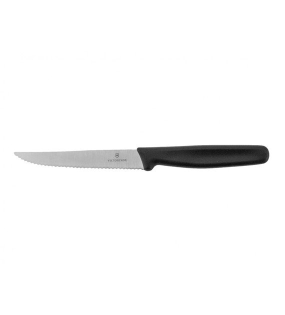 Nóż kuchenny Victorinox z ostrzem ząbkowanym 11 cm czarny