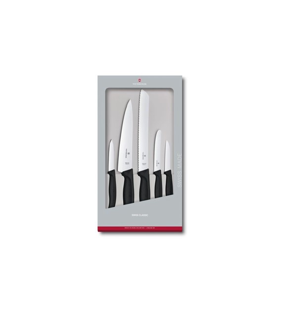 Zestaw noży Victorinox Swiss Classic - 5 noży, czarne
