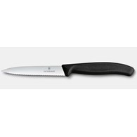Nóż kuchenny Victorinox Swiss Classic z ząbkowanym ostrzem 10 cm czarny