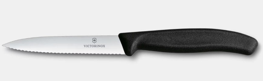 Nóż kuchenny Victorinox Swiss Classic z ząbkowanym ostrzem 10 cm czarny