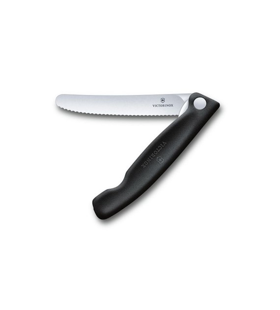Nóż kuchenny Victorinox Classic składany, ząbkowany 11 cm czarny