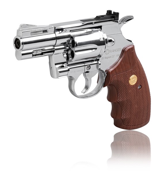 Rewolwer wiatrówka RANGER Python 357 Magnum 2,5  chrom KWC kal. 4,5 BBs 6-strz. FULL METAL CO2 (AAKCMD661BZB)