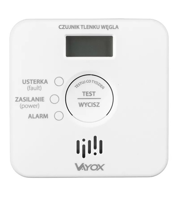 Czujnik czadu Vayox bezprzewodowy z LCD VA0414