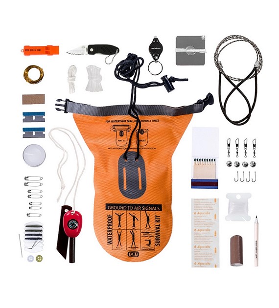 Zestaw survivalowy BCB Waterproof Survival Kit CK050 20 elementów wodoodporny (469477)