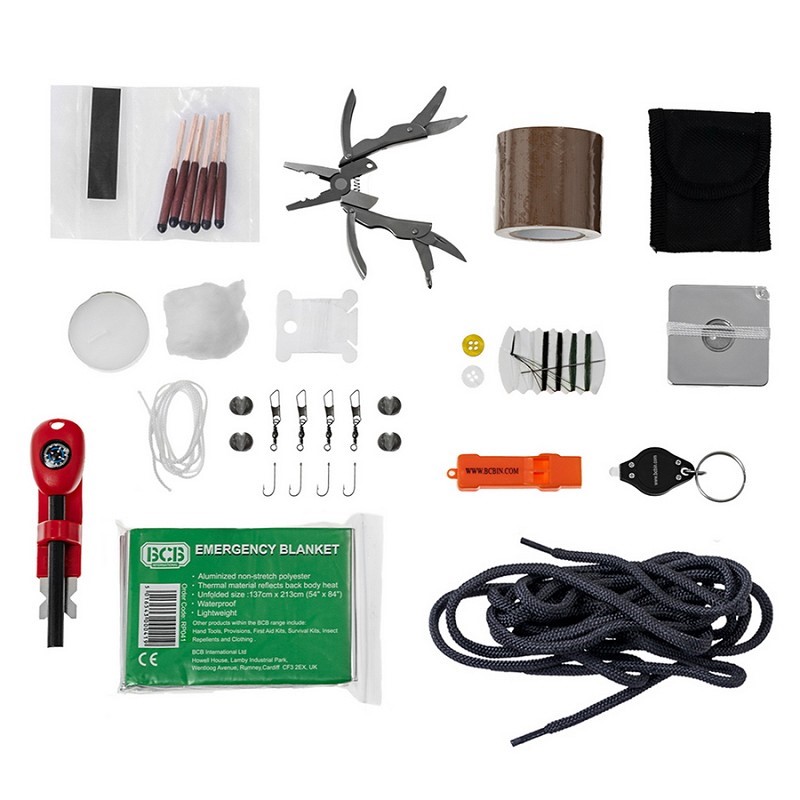 Zestaw survivalowy BCB Survival Essential Kit CK701 17 elementów przetrwania (469478)