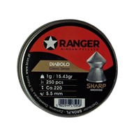 Śrut 5,5 mm RANGER Diabolo Classic Sharp Grooved szpic molet. 250 szt. 1,00 g