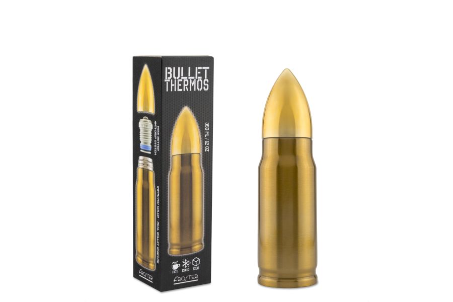 Termos FROSTER Bullet Brass nabój 350 ml
