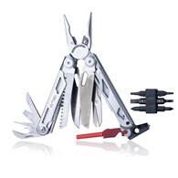 Multitool AZYMUT Giewon FS - Fire Starter - 19 narzędzi - krzesiwo + gwizdek + kabura do pasa (H2038A)