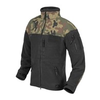 Bluza Helikon INFANTRY - Fleece - Czarna/PL Woodland - L (BL-INF-HF-17-B05)
