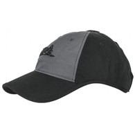Czapka Helikon Logo Cap - PolyCotton Ripstop - Czarna / Shadow Grey B CZ-LGC-PR-0135B
