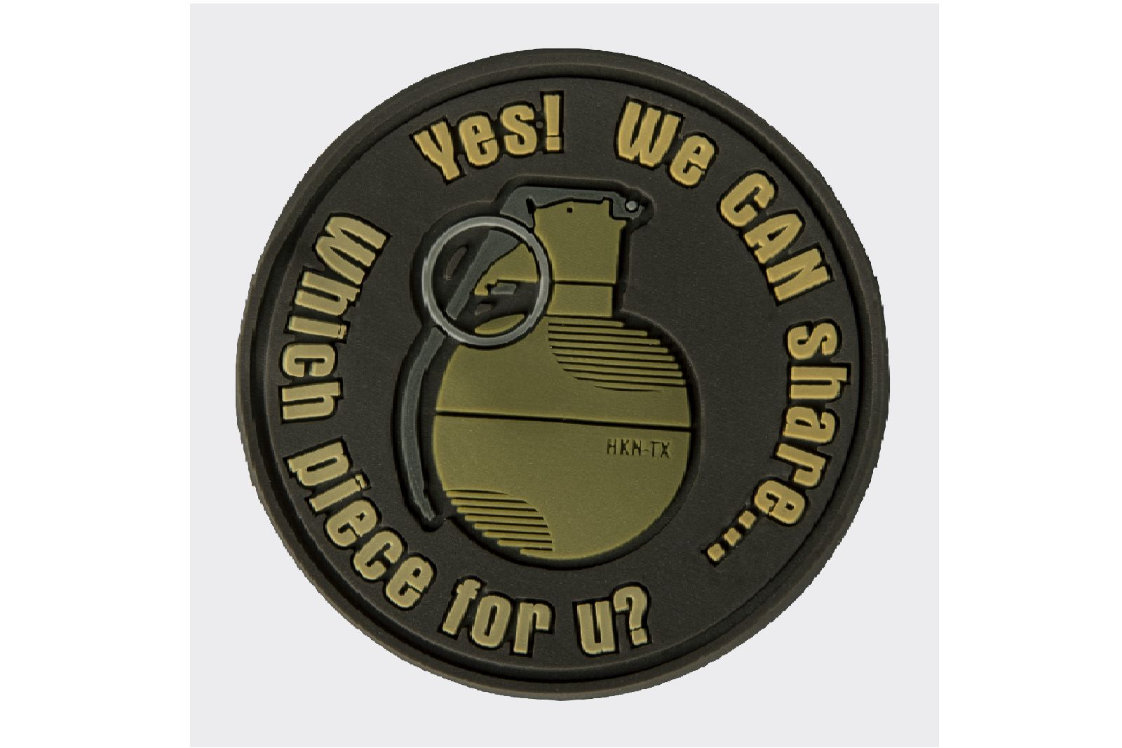 Emblemat Granat  WE CAN SHARE  - PVC - Brązowy