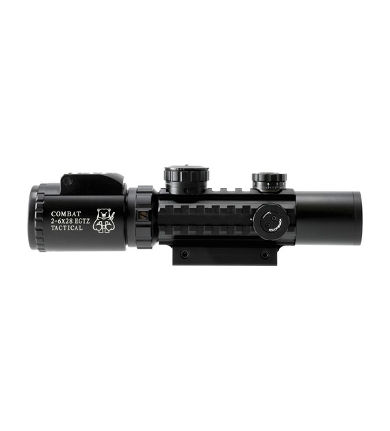 Luneta celownicza Combat 2-6x28 TAC 30 mm iRD Mildot z montażem 22 mm. (065-716)