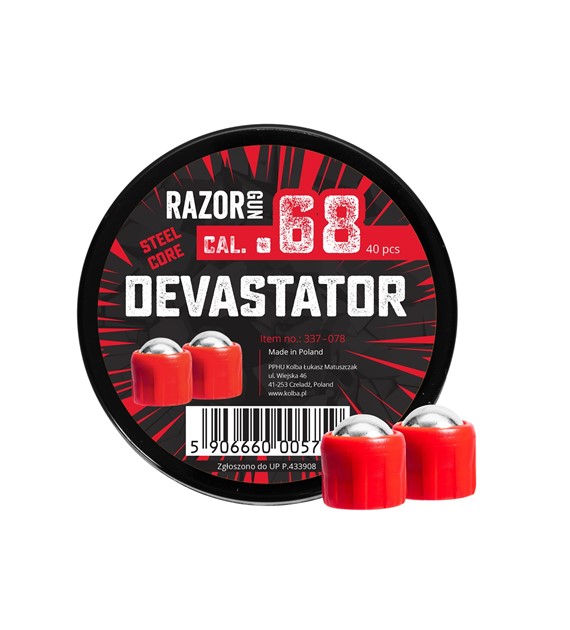 Kule metalowe RazorGun Steel Core Devastator kal. .68 / 40 szt. do Umarex T4E HDS 68 kal. (337-078)