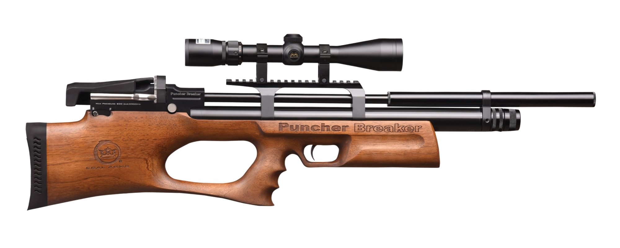 K.PN. KRAL PUNCHER BREAKER WS Silent PCP-drewno kal.5,5 mm ekp<17J