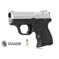 Pistolet hukowy alarmowo sygnałowy STALKER M906 BAS kal. .22 Long Blank (6 mm) Matowy Chrom (M906MCHR-BAS)