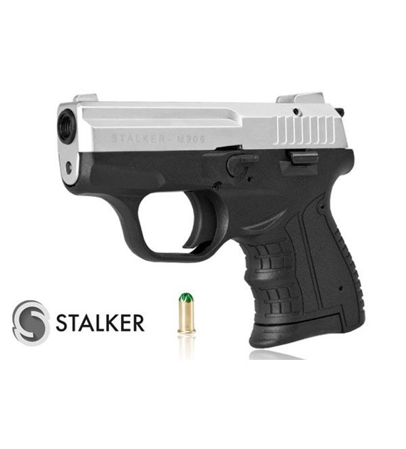 Pistolet alarmowy STALKER M906 chrom mat kal. do 6 mm