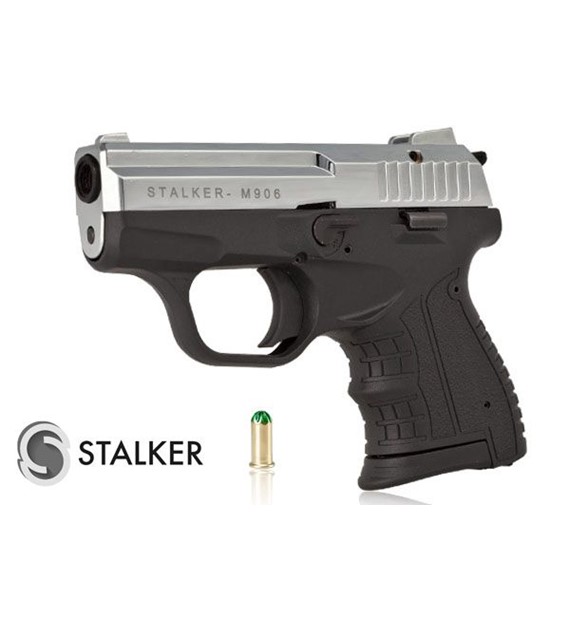 Pistolet hukowy alarmowo sygnałowy STALKER M906 BAS kal. .22 Long Blank (6 mm) Chrom błysk (M906SCP-BAS)