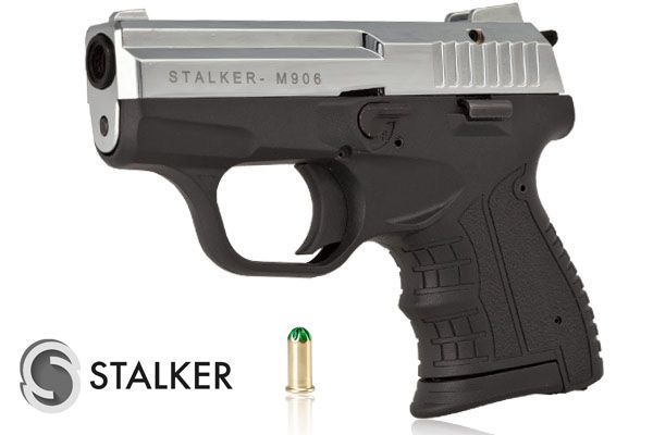 Pistolet hukowy alarmowo sygnałowy STALKER M906 BAS kal. .22 Long Blank (6 mm) Chrom błysk (M906SCP-BAS)