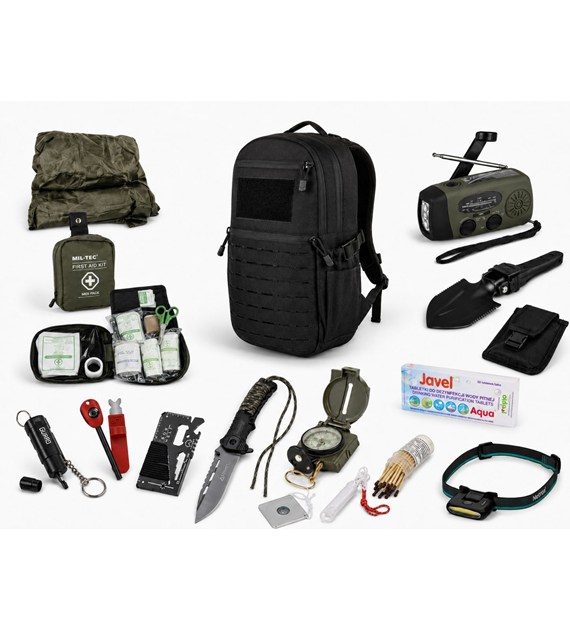 Plecak ewakuacyjny AZYMUT SURVIVAL 15 elementów