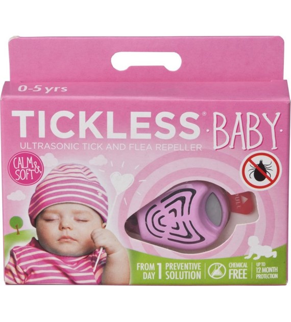 TICKLESS - ultradźwiękowa ochrona na kleszcze, dla dzieci - KID Pink, różowy