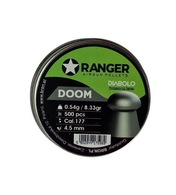 Śrut 4,5 mm RANGER Diabolo Professional Doom grzybek 500 szt. 0,54 g