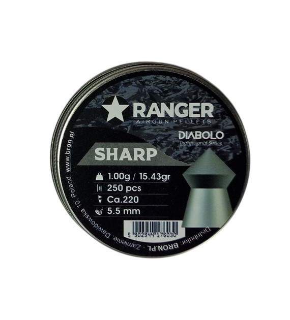 Śrut 5,5 mm RANGER Diabolo Sharp szpic 250 szt. 1,00 g