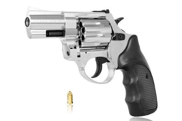 Rewolwer hukowy alarmowo sygnałowy ZORAKI R1-K6L BAS lufa 2,5  kal. .22 Long Blank chrom błysk (R1256MNP-BAS)