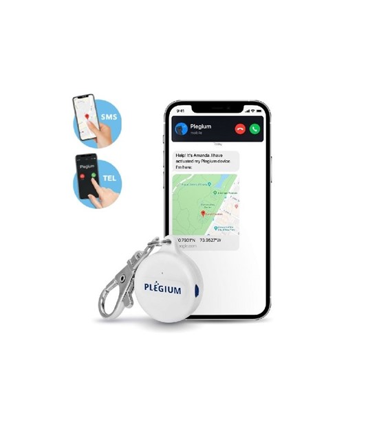 Brelok alarmowy Plegium Smart Emergency Button white Wearable+GPS+SMS+TEL