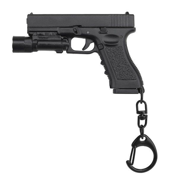 Brelok do kluczy replika Glocka 17 z latarką