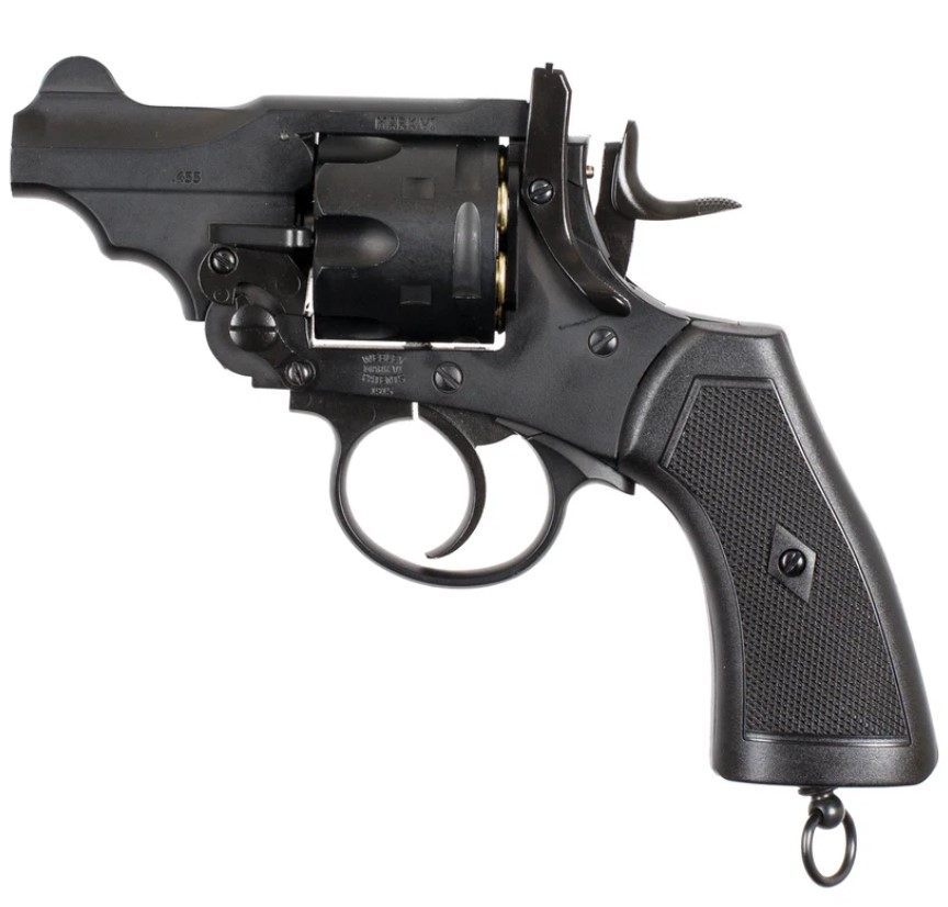 Rewolwer WEBLEY MKVI .455 Civilian kal.4,5 mm Diabolo łuski 6-strzał. lufa 2,5  CO2 Black Ekp do17J